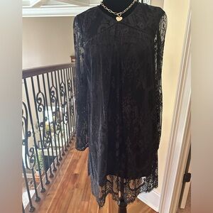 Black lace dress size small, NWT.